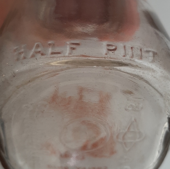 Vintage Frederick Dairy Copley Ohio Half Pint Empty Jar Duraglass - Picture 6 of 11